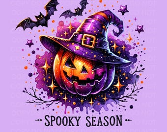 Spooky Season PNG, Spooky Pumpkin sublimation design Pumpkin PNG Halloween lover Witchy Pumpkin Spooky witchy sublimation fall png