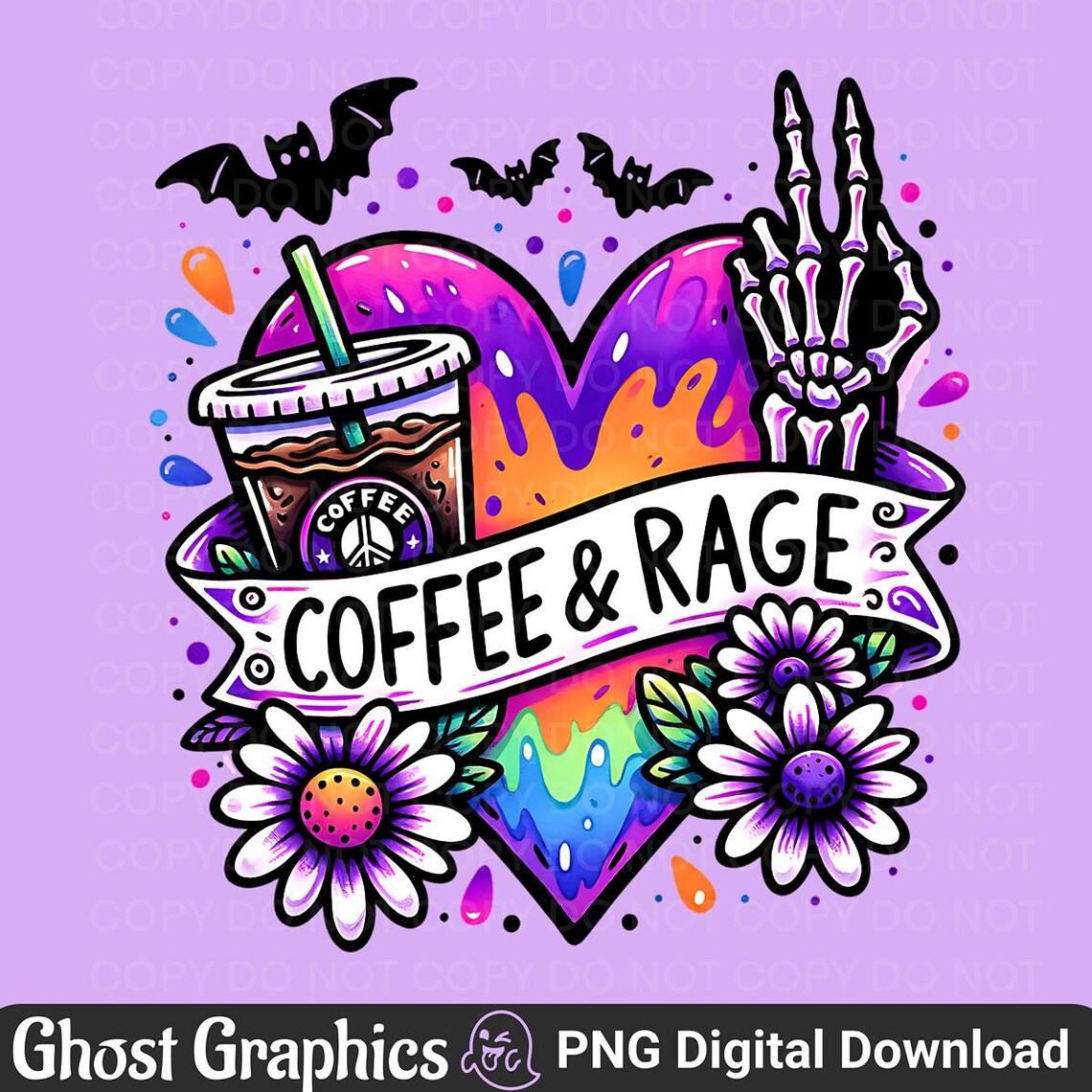 Coffee and Rage PNG, Coffee Clipart, Funny Mental Health Sublimation ...