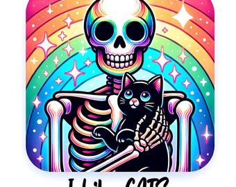 I Like Cats png, Skeleton clipart, Skeleton PNG Instant DIGITAL ONLY, Tshirt Design, Skeleton Sublimation Design, Cat lover