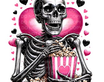 Valentinstag Popcorn Skelett png, Lustiges Valentinstag png, Lustiges Skelett Valentinstag, Retro Valentinstag png, Valentinstag Clipart