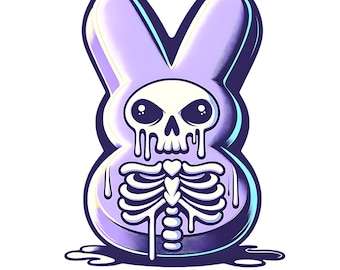 Skeleton Peep PNG, Spooky Peep Clipart, Spooky Easter sublimation design, Spooky Easter DTF, Spooky Easter PNG, Skeleton Peep png