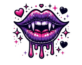 Lila Vampir Lippen PNG, Vampir PNG, Vampir PNG, Vday PNG, Valentinstag Png, Spooky Png, Valentinstag Clipart, Vampir Clipart