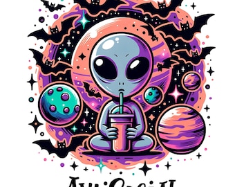 Anti Social Alien png, Snarky Alien clipart, Anti-Social PNG Instant DIGITAL ONLY, Tshirt Design, Alien Sublimation Design