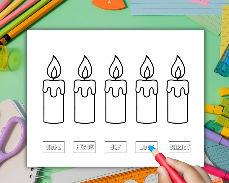 Advent Wreath Craft Advent Candle Crown for Kids for Christmas
