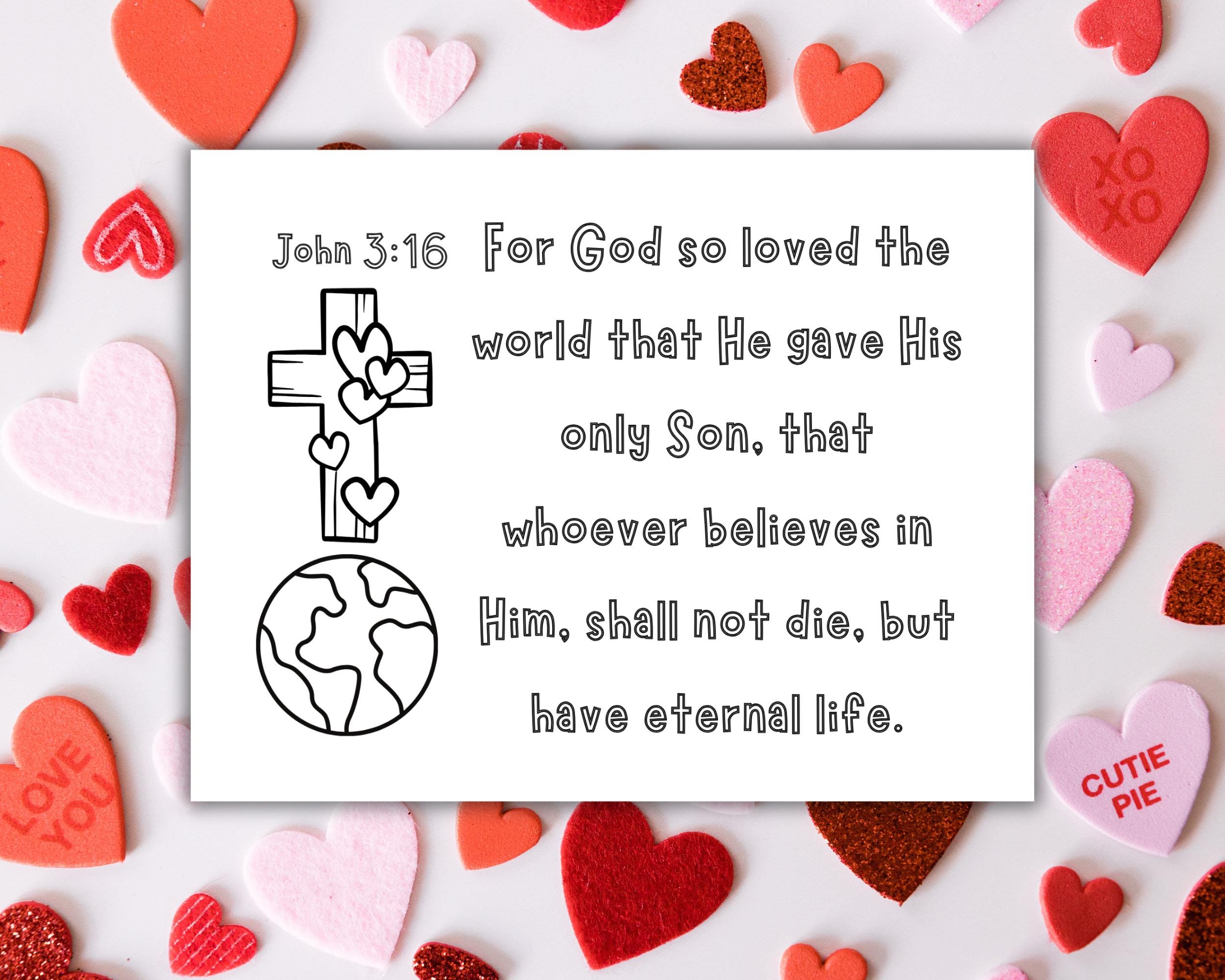 Valentines Day Bible Activity Placemat Coloring Page Kids Valentine ...