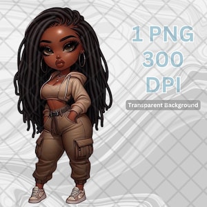 Imágenes prediseñadas de niña africana, imágenes prediseñadas de Boss Babe, imágenes prediseñadas de niña diva, imágenes prediseñadas de niña negra, imágenes prediseñadas de moda glamurosa, imágenes prediseñadas de mujer afro, imágenes prediseñadas de afro locs