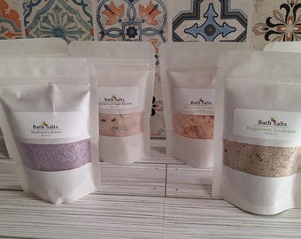 Fragrant Bath Salts Gift Set - 4 oz Resealable for Relaxation & Self Care