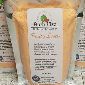 Bath Fizz Bath Bomb Powder- Multiple Choices, Unicorn, Fairy or Magic Glitter Bath Dust, Fizzing Bath Powder Fragranced