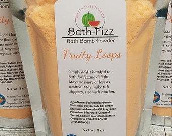 Bath Fizz Bath Bomb Powder- Multiple Choices, Unicorn, Fairy or Magic Glitter Bath Dust, Fizzing Bath Powder Fragranced