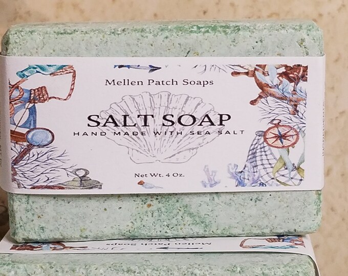 Sea Salt Soap, Light Exfoliation, Moisturizing leaving your skin silky Soft, Great for Oily Skin, Balances skin