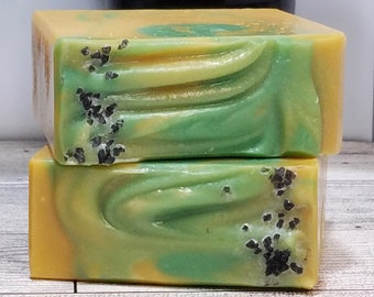 Pineapple Cilantro Tallow Soap with Milk | Nourishing & Bubbly l Artisan Soap