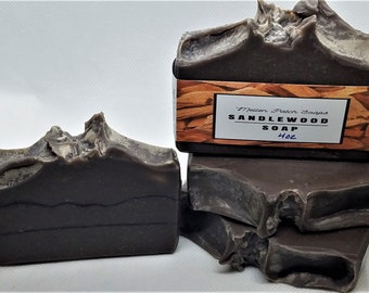 Sandalwood Tallow Soap - Earthy & Sophisticated Scent - Handmade Milk Bar - Dark Musk and Woody Notes