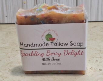 Confetti Milk Soap | Blonde Moment Fragrance | Sparkling Berry Scented | Sweet Raspberry Grape Gift Bar