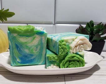 Blue Agave Fragranced Soap,  Tallow Soap,  Made with Coconut Milk