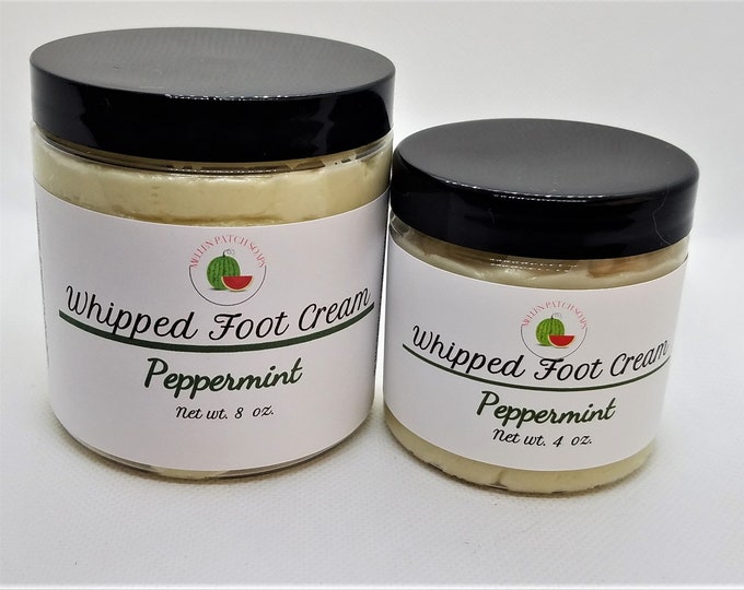 Whipped Foot Cream~ Peppermint or Lavender~ Intensive Moisturizing Repair Cream for Dry, Cracked Feet and Heels