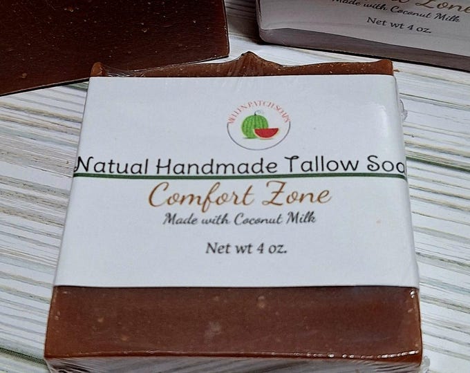 Comfort Zone Artisan Soap with Tallow and Coconut Milk, Wonderful Bubbly Soap, Great Moisturizing Soap, Shea Butter, Olive Oil, Avocado Oil