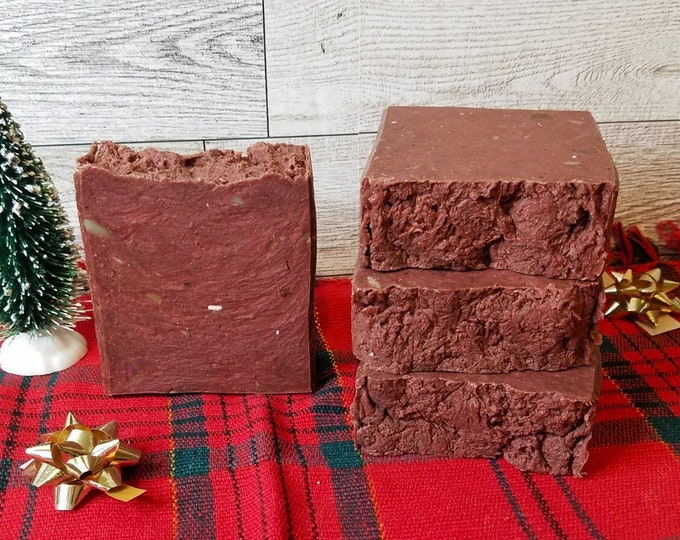 Black Fairy Tallow Confetti Soap, Made with Hemp Seed Oil, Extra Moisturizing, Rustic Bar, Black Currant Absinthe