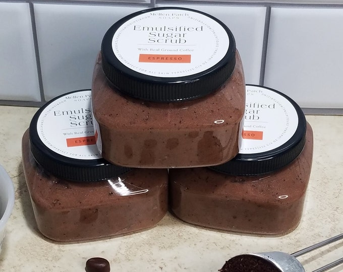 Handmade Emulsified Sugar Body Scrub - Exfoliating & Moisturizing Skin Polish - Many Fragrances Available - Natural Skincare
