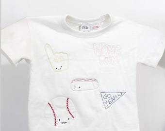 Game Day Custom Embroidery Kids / Baby Patch Work Tee