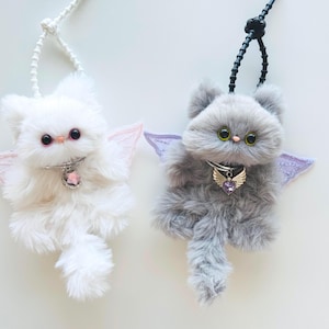 Cat Charm, Cat Keychain With Gift Card And Clasp, Bag Charms, Car Charms Cat, Phone Charm, Furry Cat, Cat Lover Gift, Mother Gift