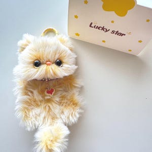 Meet Summer Cat! Cat Keychain, Bag Charms, Car Charms Cat, Phone Charm, Furry Cat, Cat Lover Gift, Birthday Gift, Mother Gift, Memorial Gift