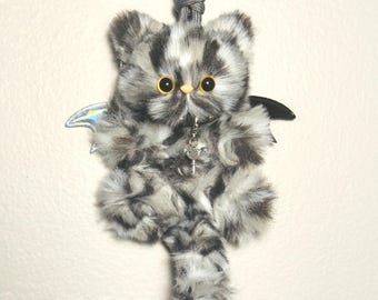 Cat Charm, Cat Keychain, Bag Charms, Car Charms Cat, Phone Charm, Black Cat, Cat Lover Gift, Birthday Gift, Mother Gift, Memorial Gift