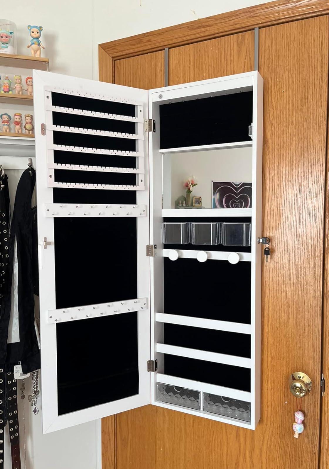 Wall Mounted Jewelry Armoire No Mirror