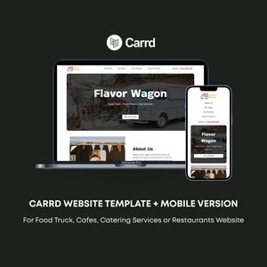Carrd-websitesjabloon voor foodtrucks, cateringservices, foodservices, cafés of restaurants