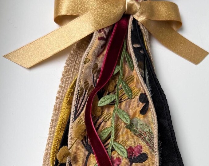 Woodland Ribbon Scrap Pack: Velvet, Jacquard, & Trim Snippets for Junk ...