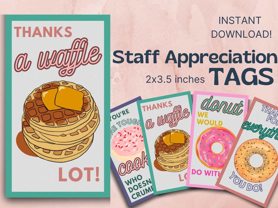 EMPLOYEE APPRECIATION GIFT Card Tags for Staff Appreciation Teacher