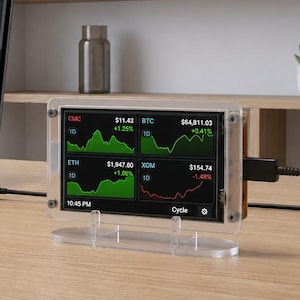 StonkTicker Desktop Stock and Crypto Touchscreen ticker