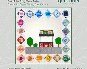 Stall Building | FPP Quilt Pattern | Instant PDF download | Foundation Paper Piecing | Fussy Town Series