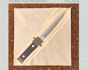 Knife Tattoo Block | FPP Quilt Pattern (PDF Download)