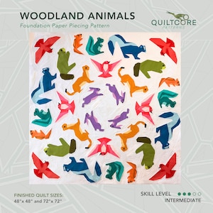 Woodland Animals | Mandala FPP Quilt Pattern | Instant PDF download | Foundation Paper Piecing | Intermediate Quilt Pattern