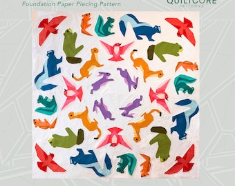 Woodland Animals FPP Quilt Pattern | Mandala Quilt (PDF Download)