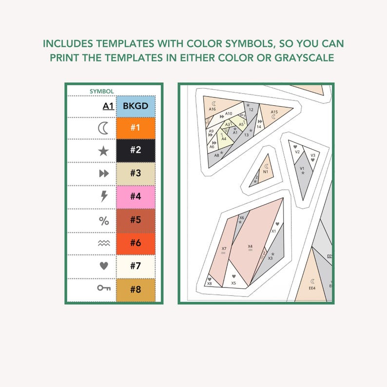 The Tiger | FPP Quilt Pattern | Instant PDF Download | Foundation Paper ...