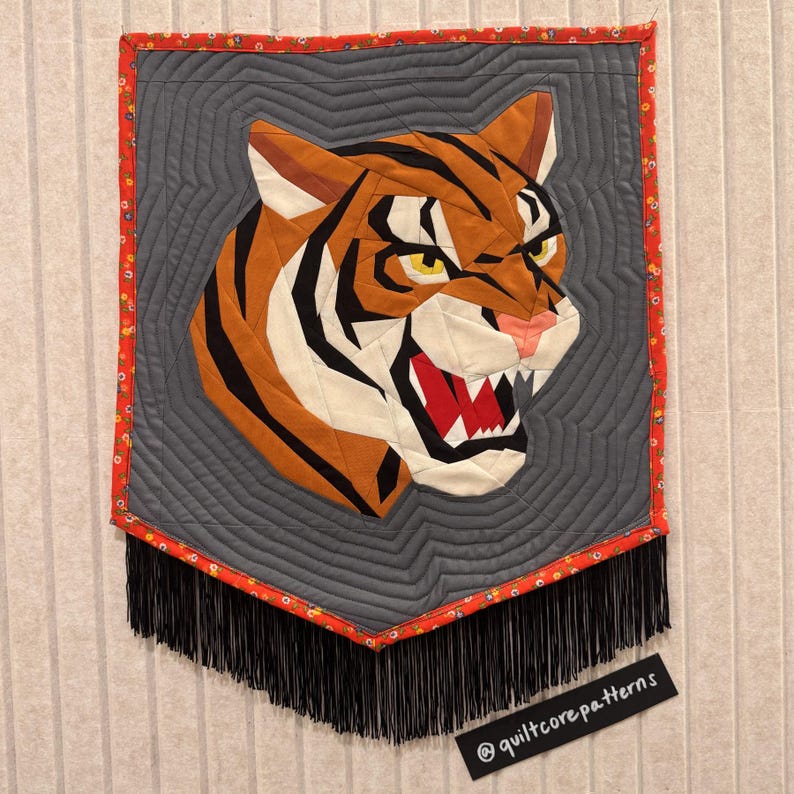 The Tiger | FPP Quilt Pattern | Instant PDF Download | Foundation Paper ...