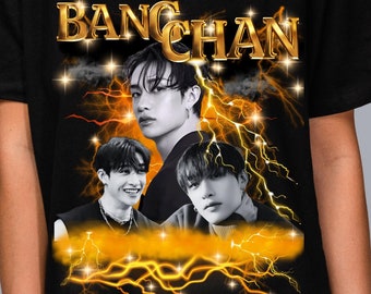 Limited Stray Kids Unisex Shirt, Bangchan Tees, 90s Retro Design Graphic T-Shirt: Gift For Him Or Her