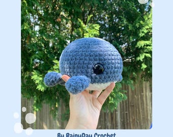 Crochet Whale Amigurumi Pattern: No-Sew Plushie (Digital PDF)