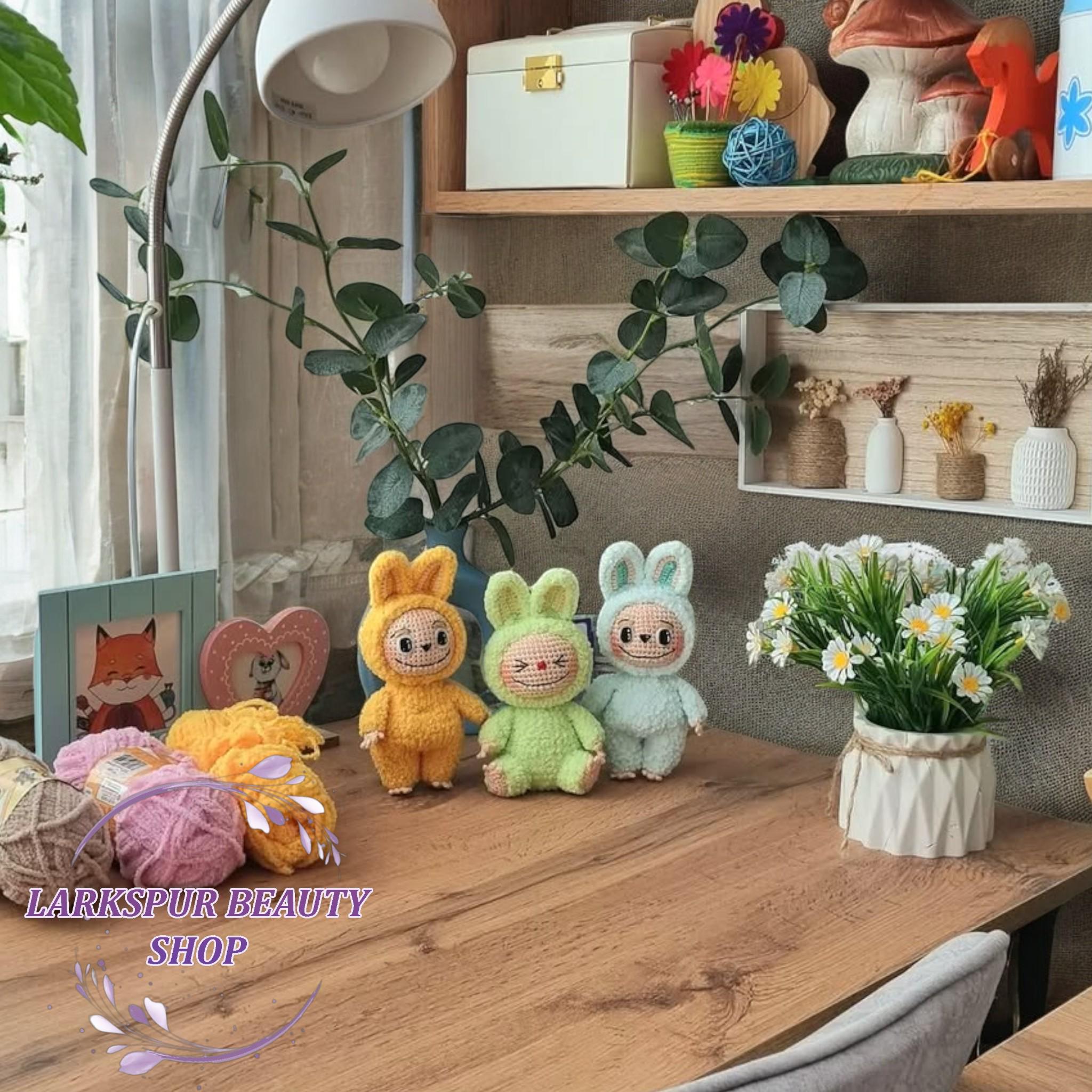 かわいいモンスターのぬいぐるみ、バニーモンスターのキーホルダー