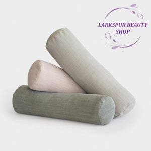 Linen Bolster Case with Hidden Zipper, ONLY COVER! Bolster Throw Pillowcase, Bolster Body Pillows, Round Bolster Pillow, Decor Pillows