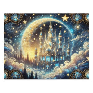 Stained Glass  Jigsaw Puzzle Castle（252, 500, 1000,2000-Piece)(decorative puzzle ,Artistic puzzles,Puzzle Lovers gift, Gifts for friends)