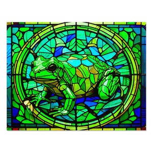 Stained Glass  Jigsaw Puzzle frog（252, 500, 1000,2000-Piece)(decorative puzzle ,Artistic puzzles,Puzzle Lovers gift, Gifts for friends)