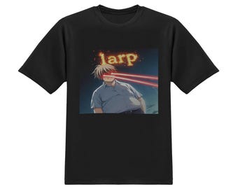 Larp Meme T-Shirt, Anime Laser Eyes Graphic Tee