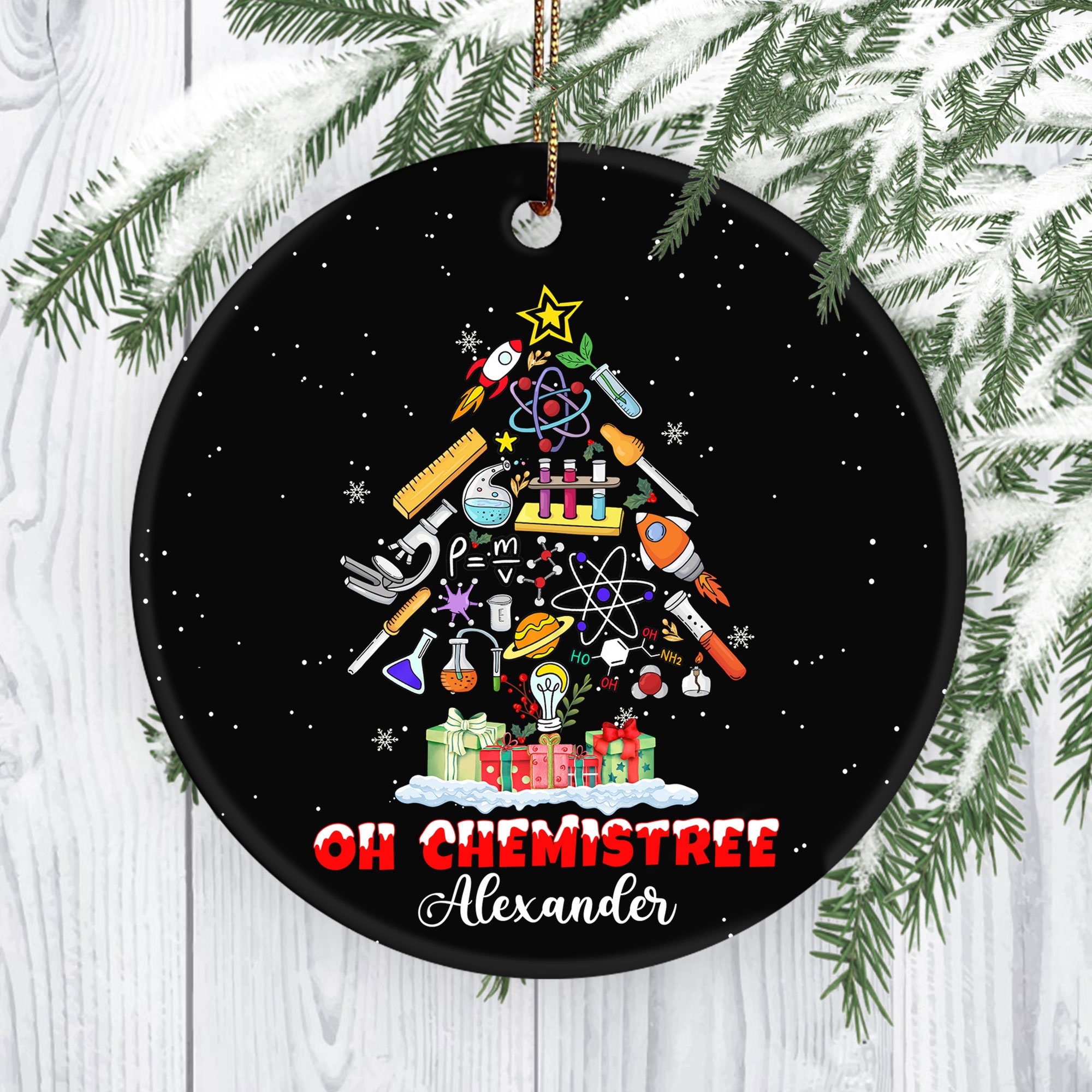 Discover Oh Chemistree Christmas Tree ornament, Chemistry Teacher Ornament