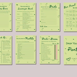 Margs & Matrimony Bachelorette Bundle - Invitation, Itinerary, Signs and Games