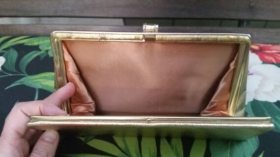 Gold Lame Clutch Gold Lame Evening Bag Gold Lame … - image 7