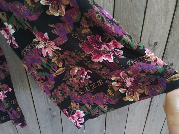 Vintage Palazzo Pants Floral 80s Palazzo Pants 90s