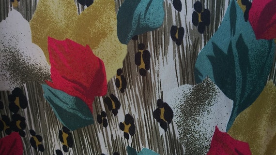 Vintage 1980s Leopard Print Tunic Top: Abstract F… - image 5