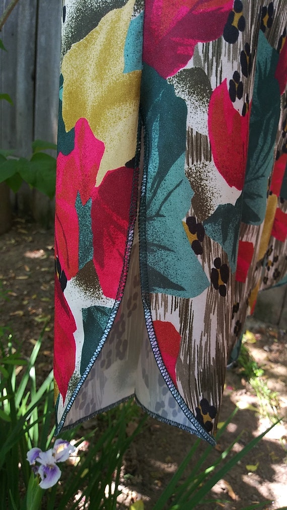 Vintage 1980s Leopard Print Tunic Top: Abstract F… - image 4